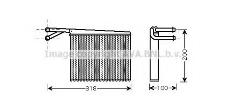 Радиатор отопителя MERCEDES SPRINTER W 901-905 (95-) (AVA) AVA Cooling Systems MSA 6372