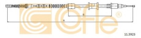Трос стояночного тормоза COFLE 11.5923 (фото 1)