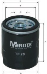 Фильтр масла Avensis/ Camry 2.0/2.4 03-08 MFILTER TF28