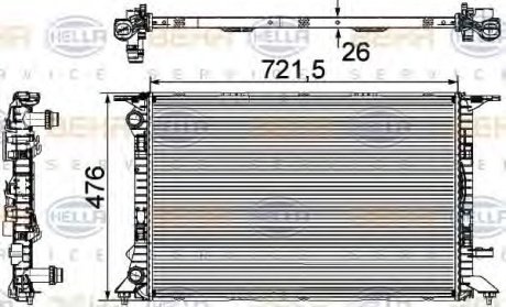 Радиатор охлаждения Hella 8MK 376 745-581 (фото 1)