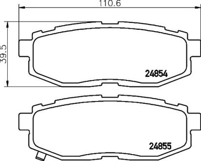 Комплект колодок тормозных дисковых тормозов (4шт) TEXTAR 2485401 (фото 1)