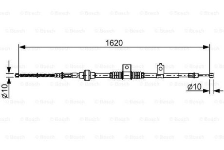 Трос, стояночная тормозная система 1 987 482 521 Bosch 1987482521 (фото 1)