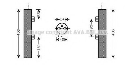 Осушувач кондиціонера mb w164w211 1.8-63.2.2d-4.0d 06- - AVA Cooling Systems MS D090