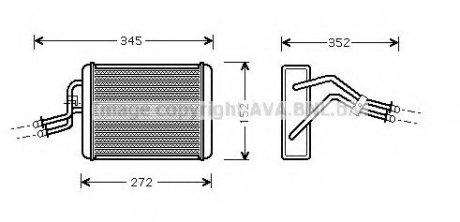 Радіатор печі +AC [OE. 4166487] AVA Cooling Systems FD 6317 (фото 1)