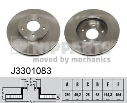 Тормозной диск NIP Nipparts J3301083