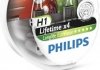 Лампа накаливания H1 12V 55W P14,5s LongerLife Ecovision 2шт PHILIPS 12258LLECOS2 (фото 3)
