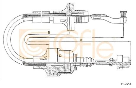 Трос зчеплення Opel Vectra 1.4/1.6/1.7TD 89- COFLE 11.2551 (фото 1)