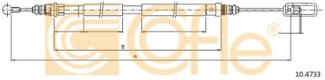 Трос стояночного тормоза COFLE 10.4733 (фото 1)