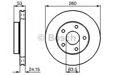 Тормозной диск Bosch 0 986 478 195 (фото 1)