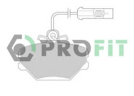 Комплект тормозных колодок дисковый тормоз PROFIT 5000-0524 (фото 1)