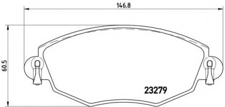 Гальмівні колодки дискові Brembo P24 060 (фото 1)