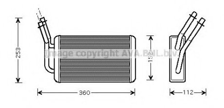 Радиатор печки -AC [OE. 4042575] AVA AVA Cooling Systems FD 6316
