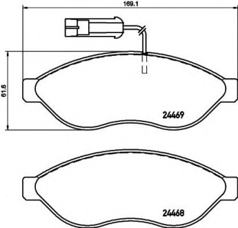Комплект колодок тормозных дисковых тормозов (4шт) Mintex MDB3365 (фото 1)