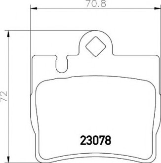 Комплект колодок тормозных дисковых тормозов (4шт) Mintex MDB2071
