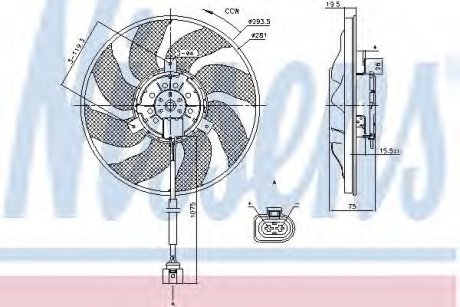 Вентилятор радиатора NS_K Nissens 85806