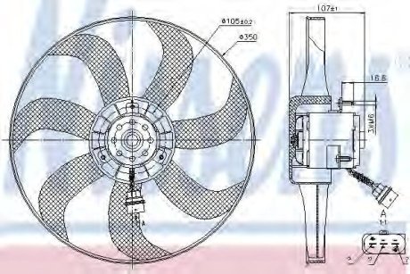 Вентилятор радиатора NS_K Nissens 85725 (фото 1)