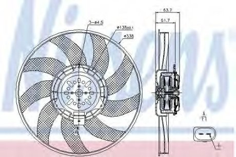 Вентилятор радиатора NS_K Nissens 85727 (фото 1)