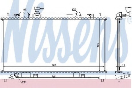 Радиатор системы охлаждения NS Nissens 68509