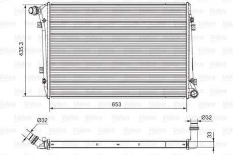 Радиатор системы охлаждения VL VALEO 701664 (фото 1)