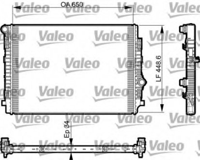 Радиатор системы охлаждения VL VALEO 735549