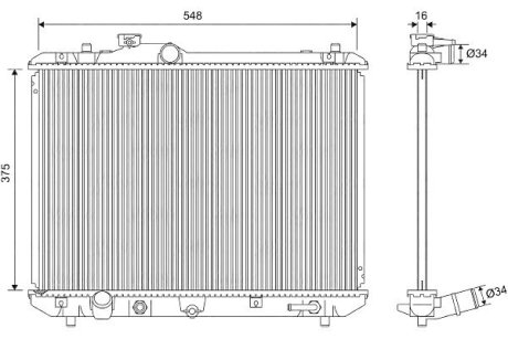 Радиатор системы охлаждения VL VALEO 701587 (фото 1)