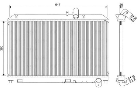 Радиатор системы охлаждения VL VALEO 701561 (фото 1)