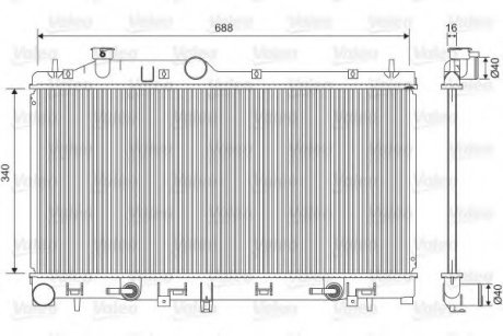 Радиатор системы охлаждения VL VALEO 701554 (фото 1)
