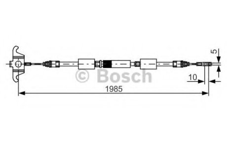 Трос тормозной 1 987 482 128 Bosch 1987482128 (фото 1)