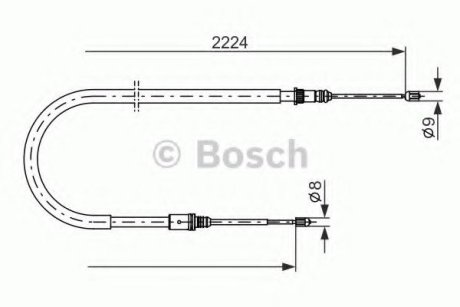 Трос зупиночних гальм Bosch 1987482303