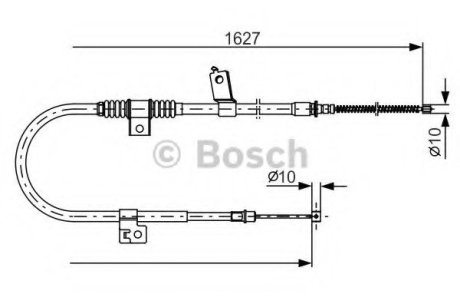 Трос ручного гальма Bosch 1987482274