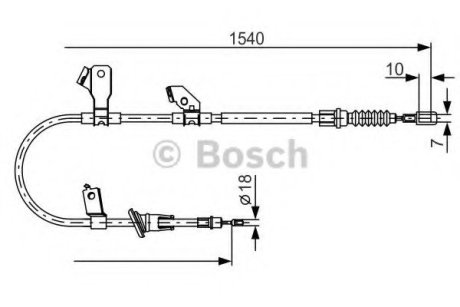Трос ручного гальма Bosch 1987482271 (фото 1)