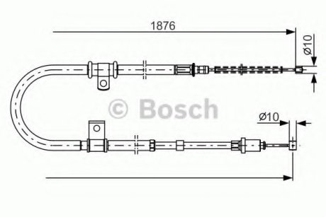 Трос ручного гальма Bosch 1987482183 (фото 1)