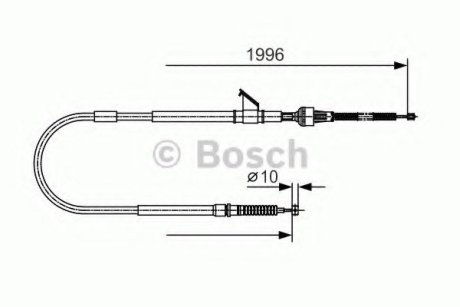 Трос ручного гальма Bosch 1987482068