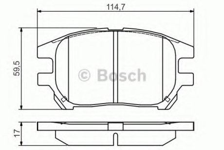 Гальмівні колодки дискові Lexus RX300 U1 2001-2003 F Bosch 0986495140 (фото 1)