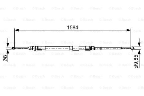 Трос ручного гальма Bosch 1987482491 (фото 1)