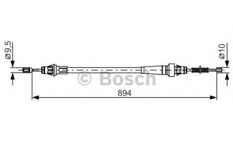 Трос зупиночних гальм Bosch 1987482365