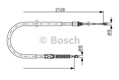 Трос ручного гальма Bosch 1987482324