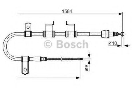 Трос зупиночних гальм Bosch 1987482223 (фото 1)
