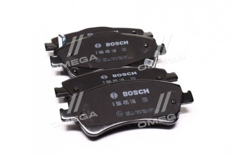 Тормозные колодки дисковые передние TOYOTA Avensis 08- 0 986 495 106 Bosch 0986495106 (фото 1)