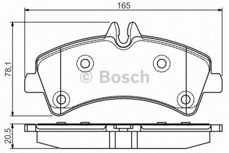 Колодки гальмівні дискові Bosch 0986495099 (фото 1)