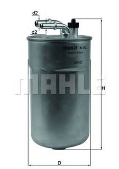 Фильтр топливный MH MAHLE KL 792 (фото 1)