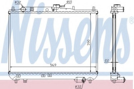 Радиатор системы охлаждения NS Nissens 62409A