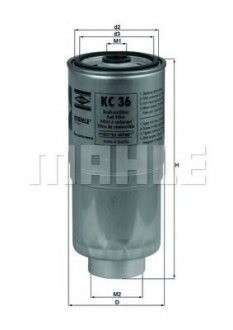 Топливный фильтр MH MAHLE KC 36