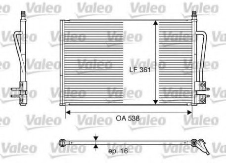 Радіатор кондиціонера VAL817664 VALEO 817664 (фото 1)