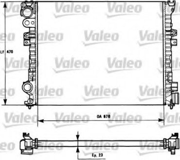 Радиатор системы охлаждения VL VALEO 731166 (фото 1)