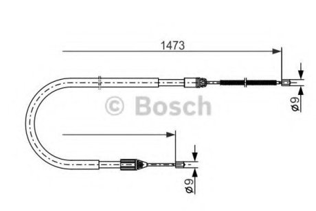 Гальмівний трос Bosch 1987477636