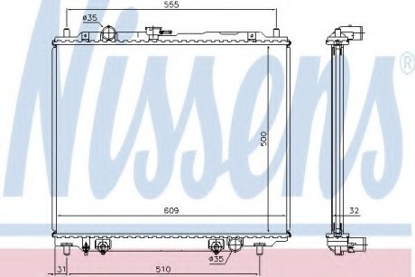 Радиатор системы охлаждения NS_K Nissens 62802 (фото 1)