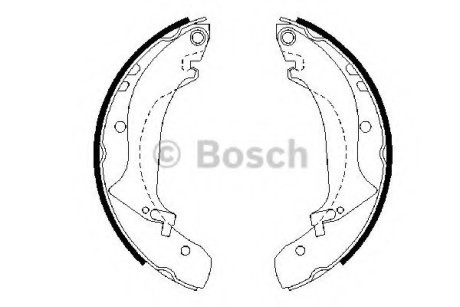 Колодки гальмівні барабанні Bosch 0986487642
