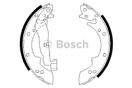 Гальмівні колодки барабанні 0 986 487 076 Bosch 0986487076 (фото 1)