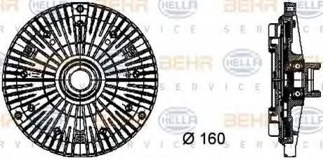 Вискомуфта вентилятора радиатора BH BHS (Behr Hella Service) 8MV 376 732-101 (фото 1)